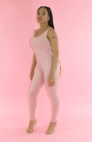 Basically Ribbed Jumpsuit - Pink