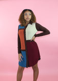 Fall in Line Block Dress