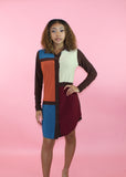 Fall in Line Block Dress