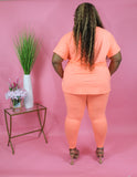 Chill Legging Set Plus - Neon Coral